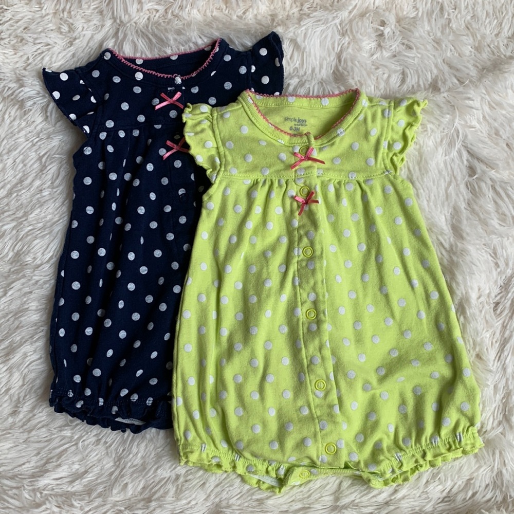 Carter’s Baby Girl Polka Dot Romper Bundle